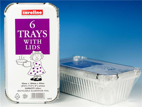 Caroline 6 Foil Trays With Lids Caroline 6 Foil Trays With Lids